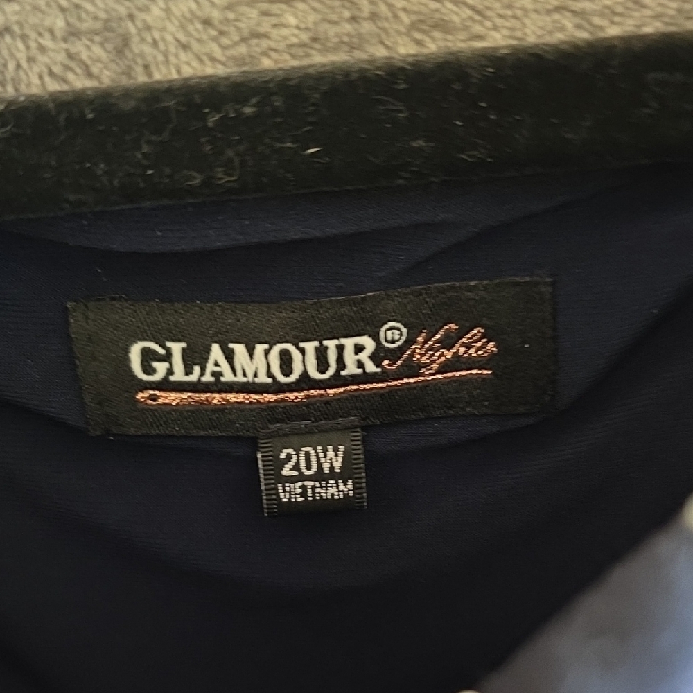 Glamour Navy Dress with Silver Accents - Picture 2 of 13